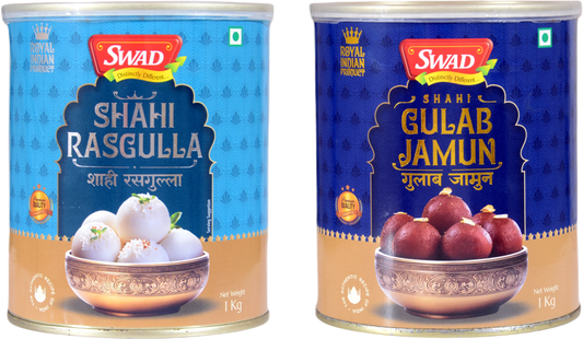 SWAD Combo Pack of Shahi Rasgulla & Gulab Jamun 1kg each