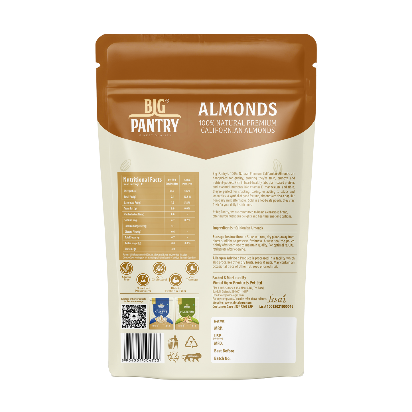 BIG PANTRY Almond 200g