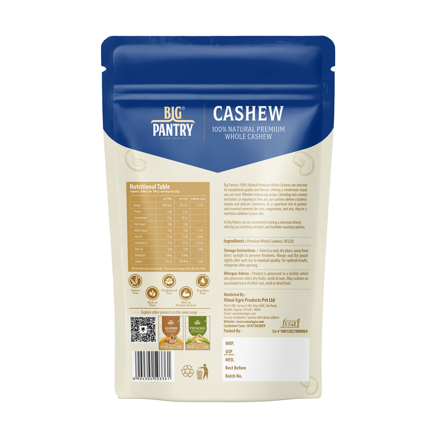 BIG PANTRY Cashew 200g