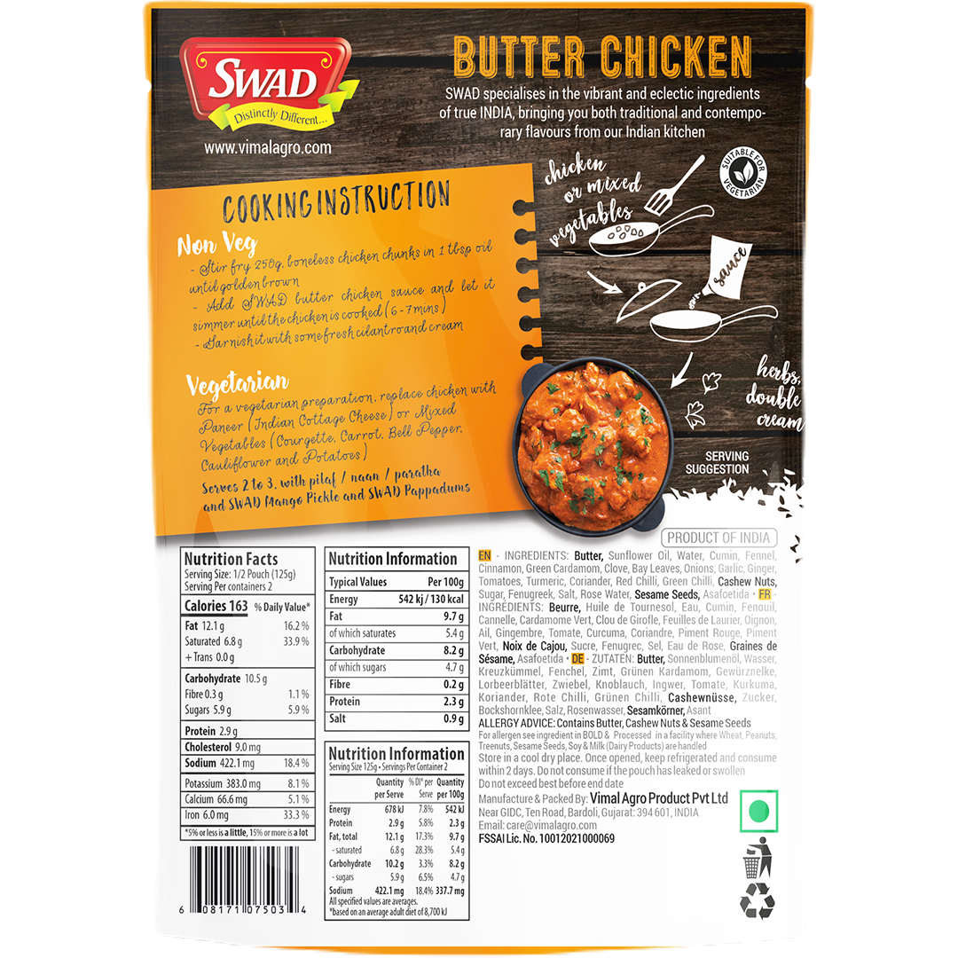 SWAD Butter Chicken Curry 250g ( BUY 1 GET 1 )