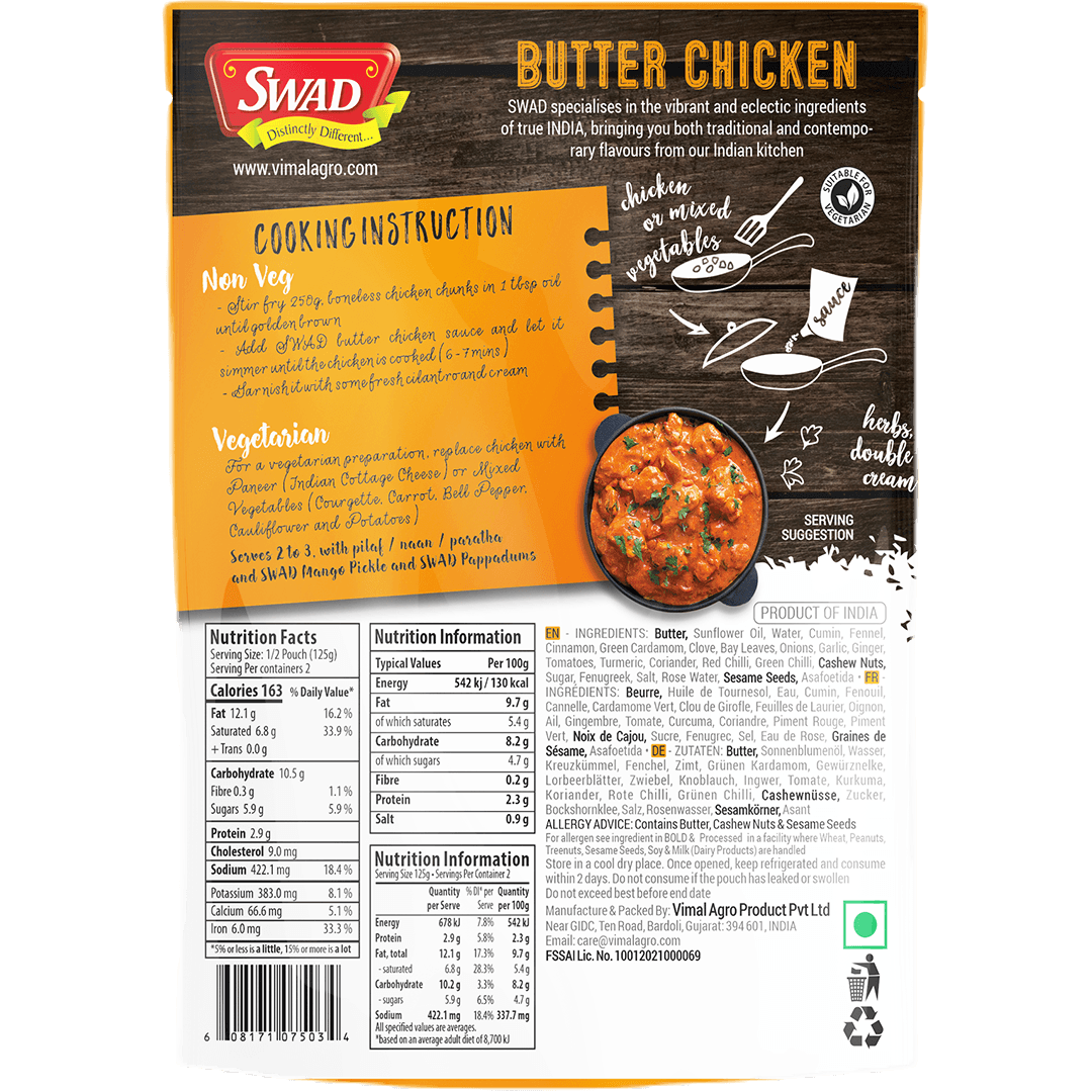 SWAD Butter Chicken Curry 250g ( BUY 1 GET 1 )