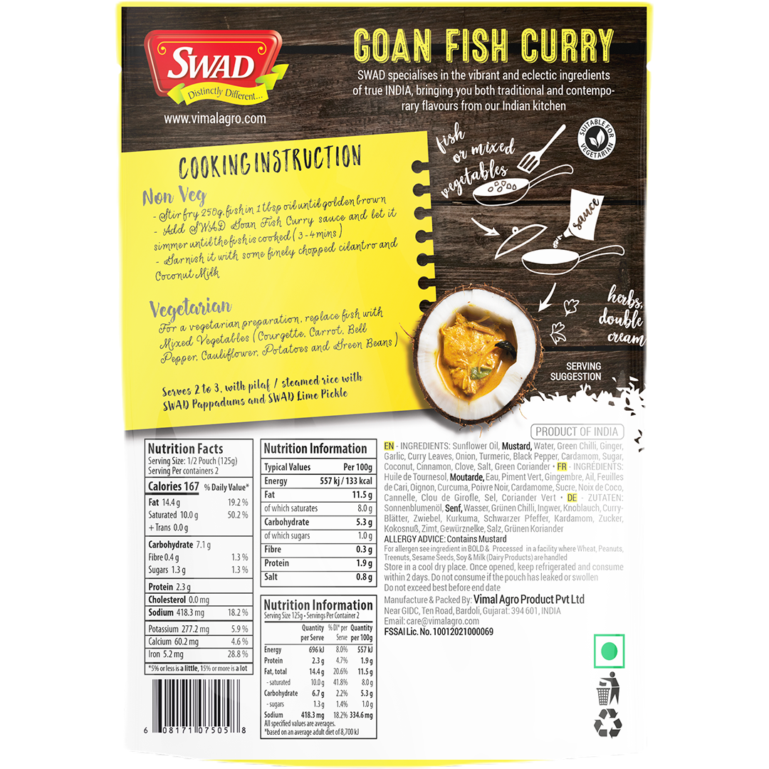 SWAD Goan Fish Curry Sauce 250g ( BUY 1 GET 1 )