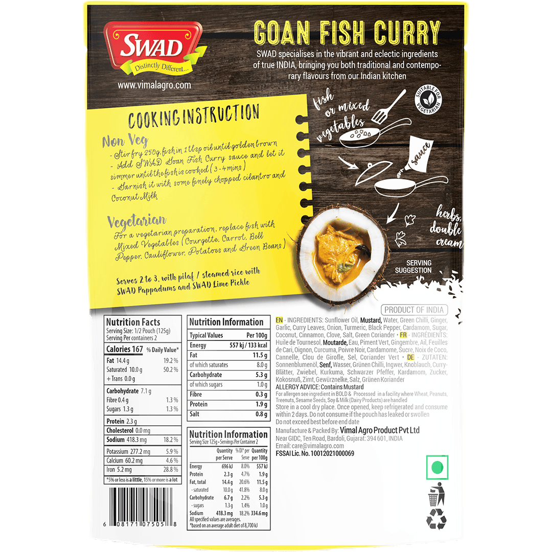 SWAD Goan Fish Curry Sauce 250g ( BUY 1 GET 1 )