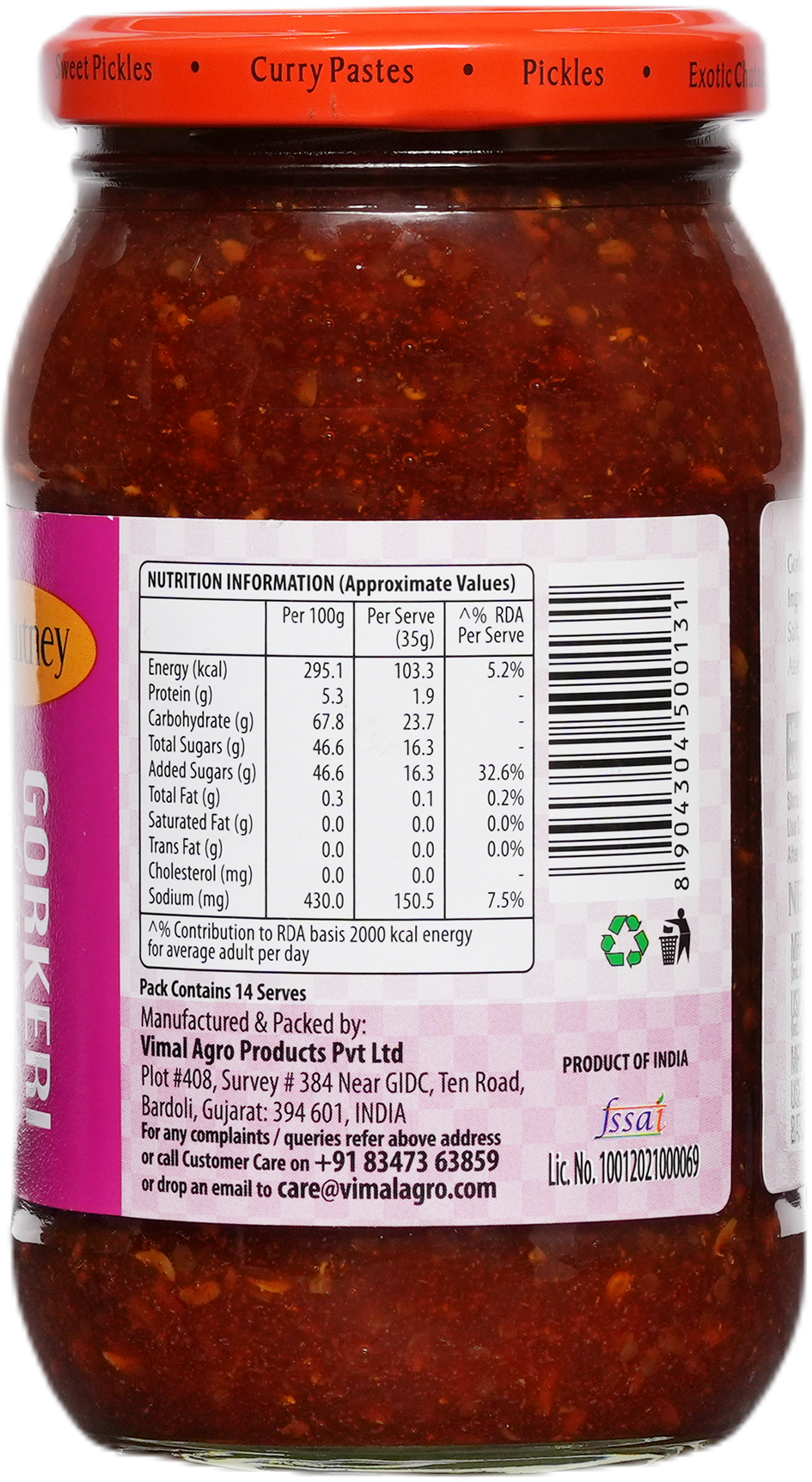SWAD Combo Pack of Green Chilli Pickle|Mango Pickle|Mixed Pickle 400g|Gorkeri 500g