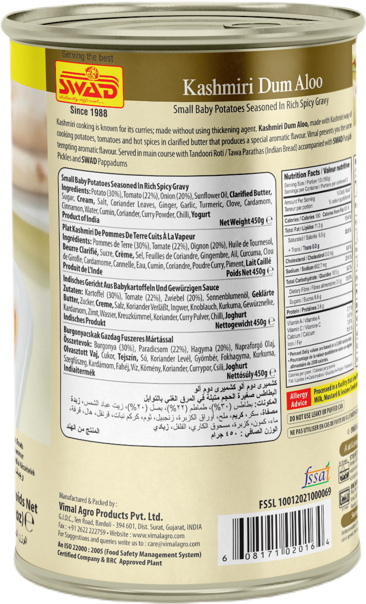 SWAD Ready to Eat Kashmiri Dum Aloo 450g