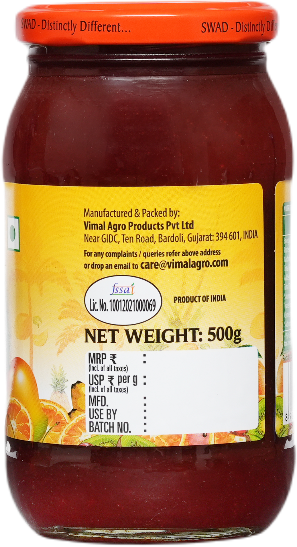 SWAD Mixed Fruit Jam 500g