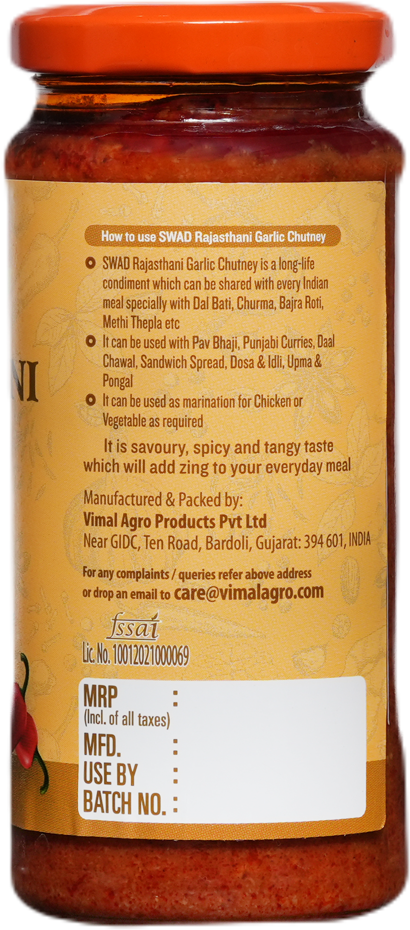SWAD Rajasthani Garlic Chutney 250g- Pack of 2