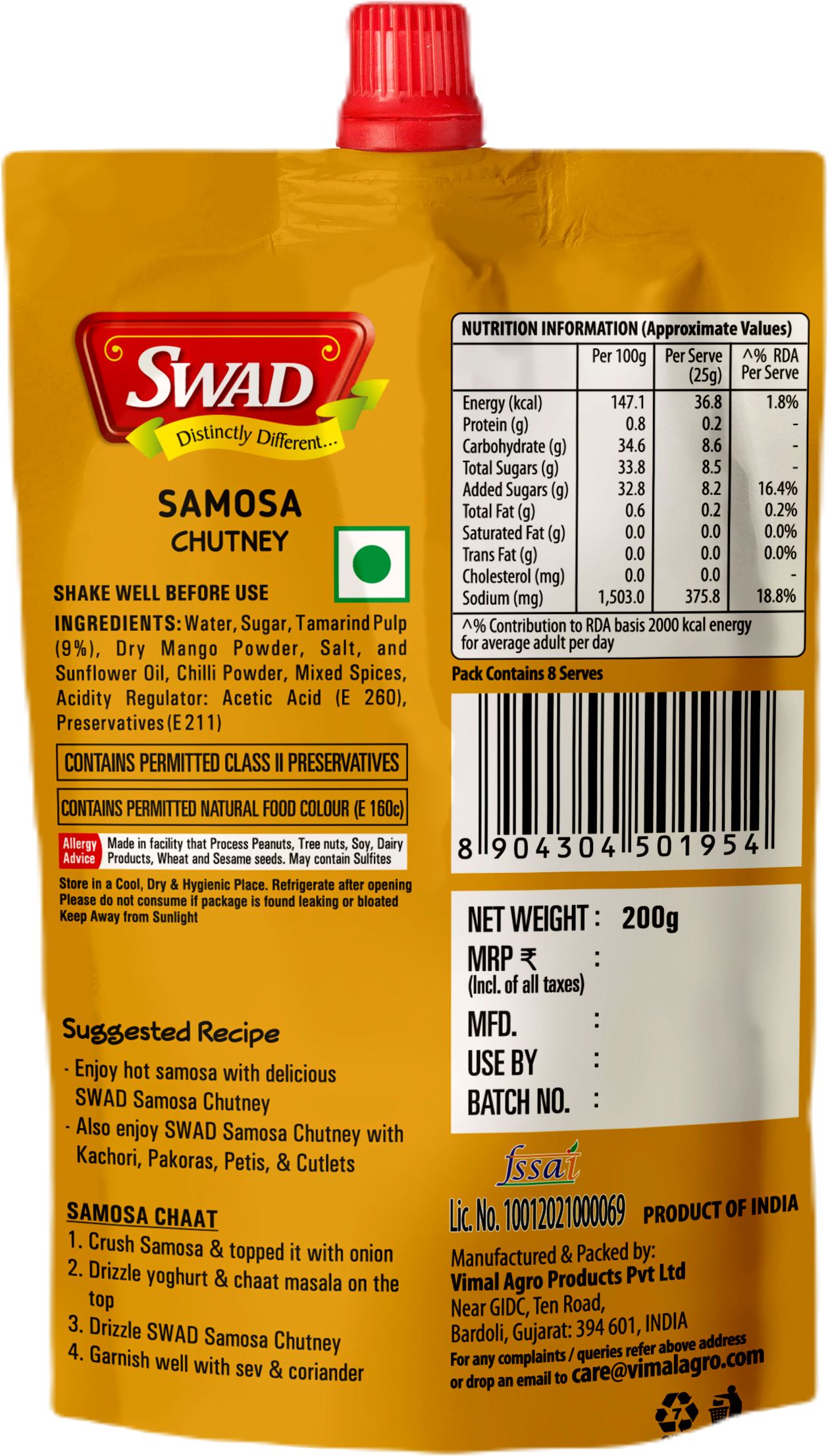 SWAD Samosa Chutney 200g-Pack of 2