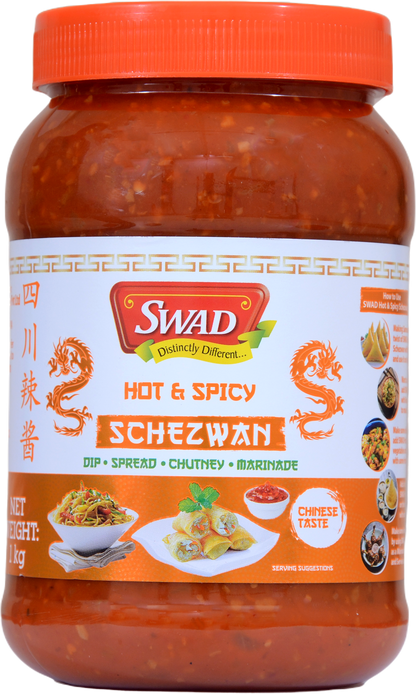 SWAD Hot & Spicy Schezwan 1kg | Dip | Spread | Chutney | Marinate