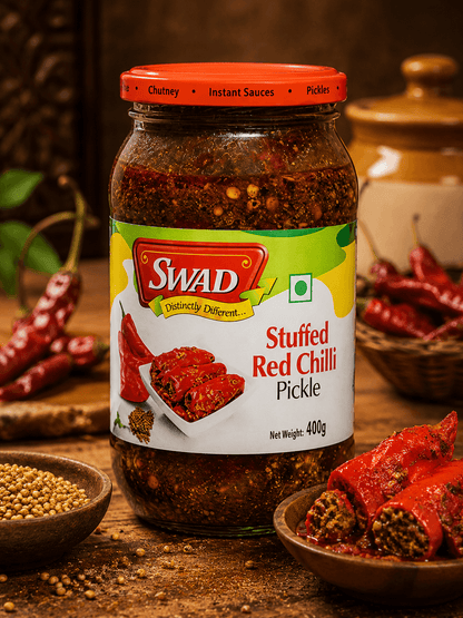 SWAD Stuffed Red Chilli Pickle- 400g