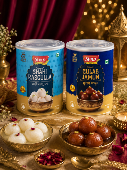 SWAD Combo Pack of Shahi Rasgulla & Gulab Jamun 1kg each