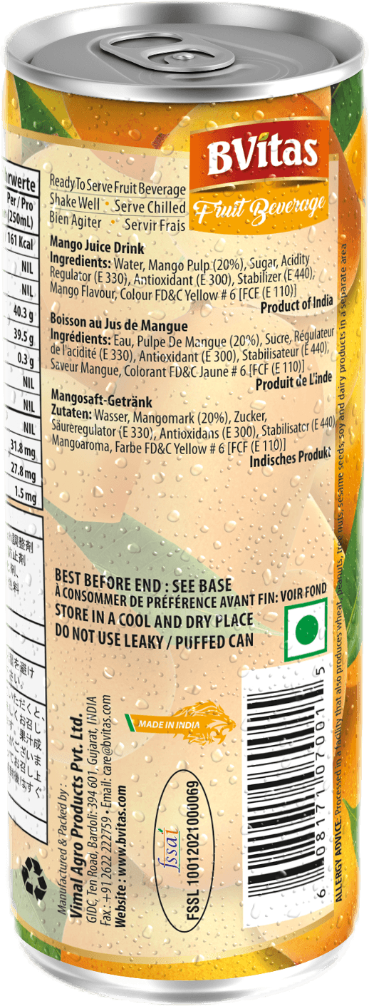 Bvitas Mango Juice 250ml
