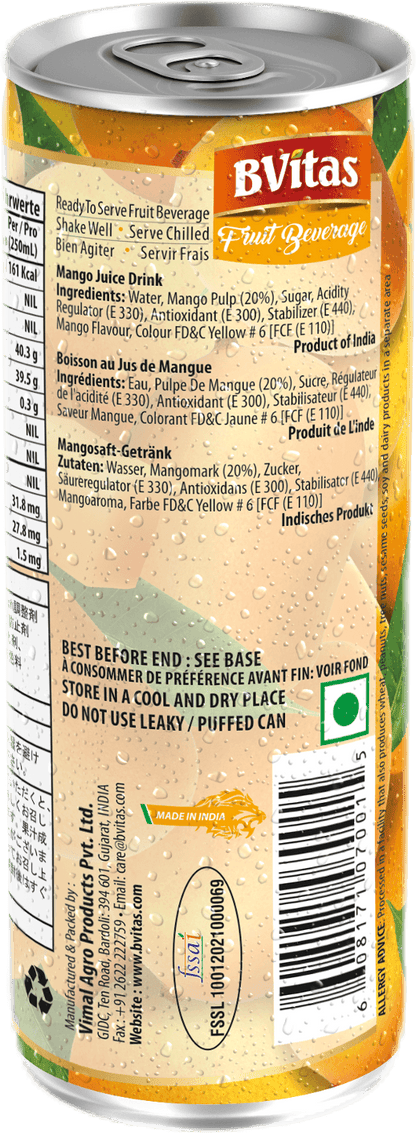 Bvitas Mango Juice 250ml