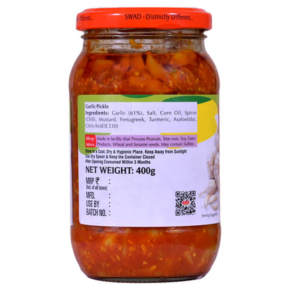 SWAD Combo Pack of Garlic Pickle in Olive| Garlic Pickle| Schezwan Chutney| Rajasthani Garlic Chutney
