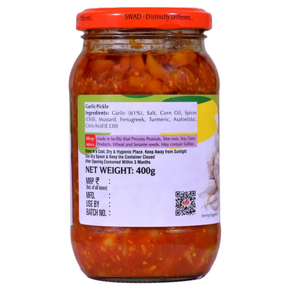 SWAD Combo Pack of Garlic Pickle in Olive| Garlic Pickle| Schezwan Chutney| Rajasthani Garlic Chutney