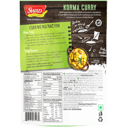 SWAD Korma Curry Sauce 250g ( BUY 1 GET 1 )