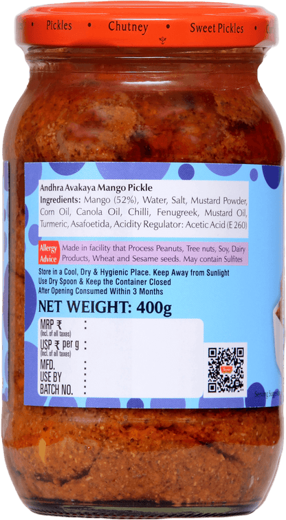 SWAD Andhra Avakaya Mango Pickle 400g