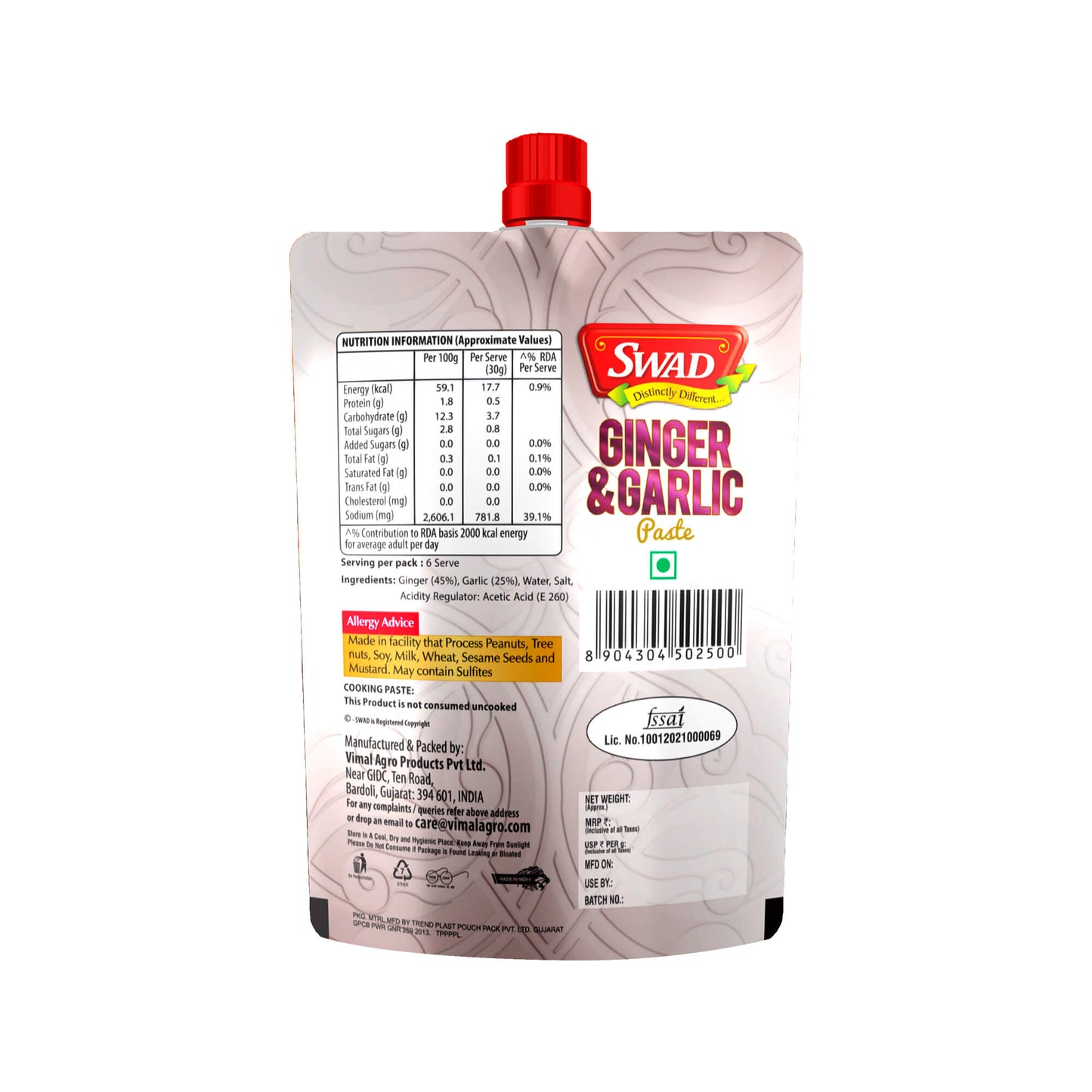 SWAD Ginger Garlic Paste 200g Pack of 6