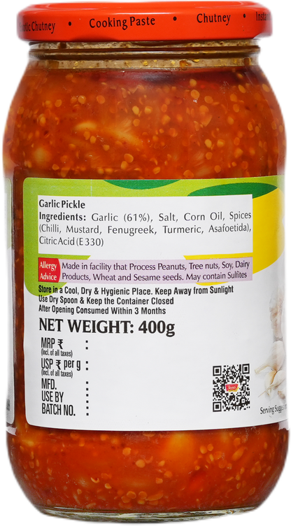 SWAD Combo Pack of Garlic Pickle |Ginger Pickle |Lime Pickle 400g