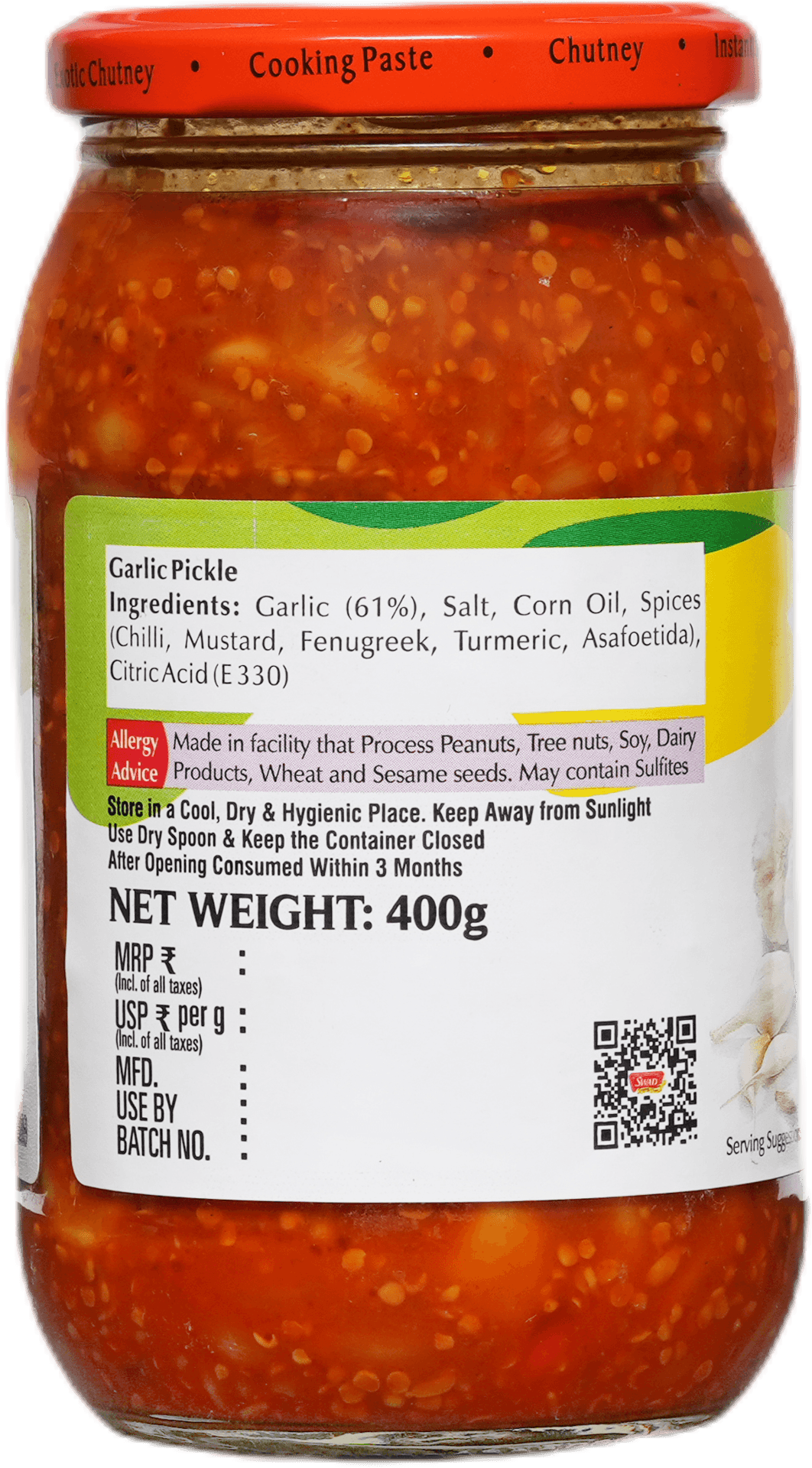 SWAD Garlic Pickle-400g