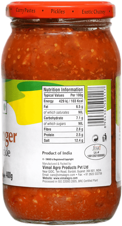 SWAD Ginger Pickle 400g
