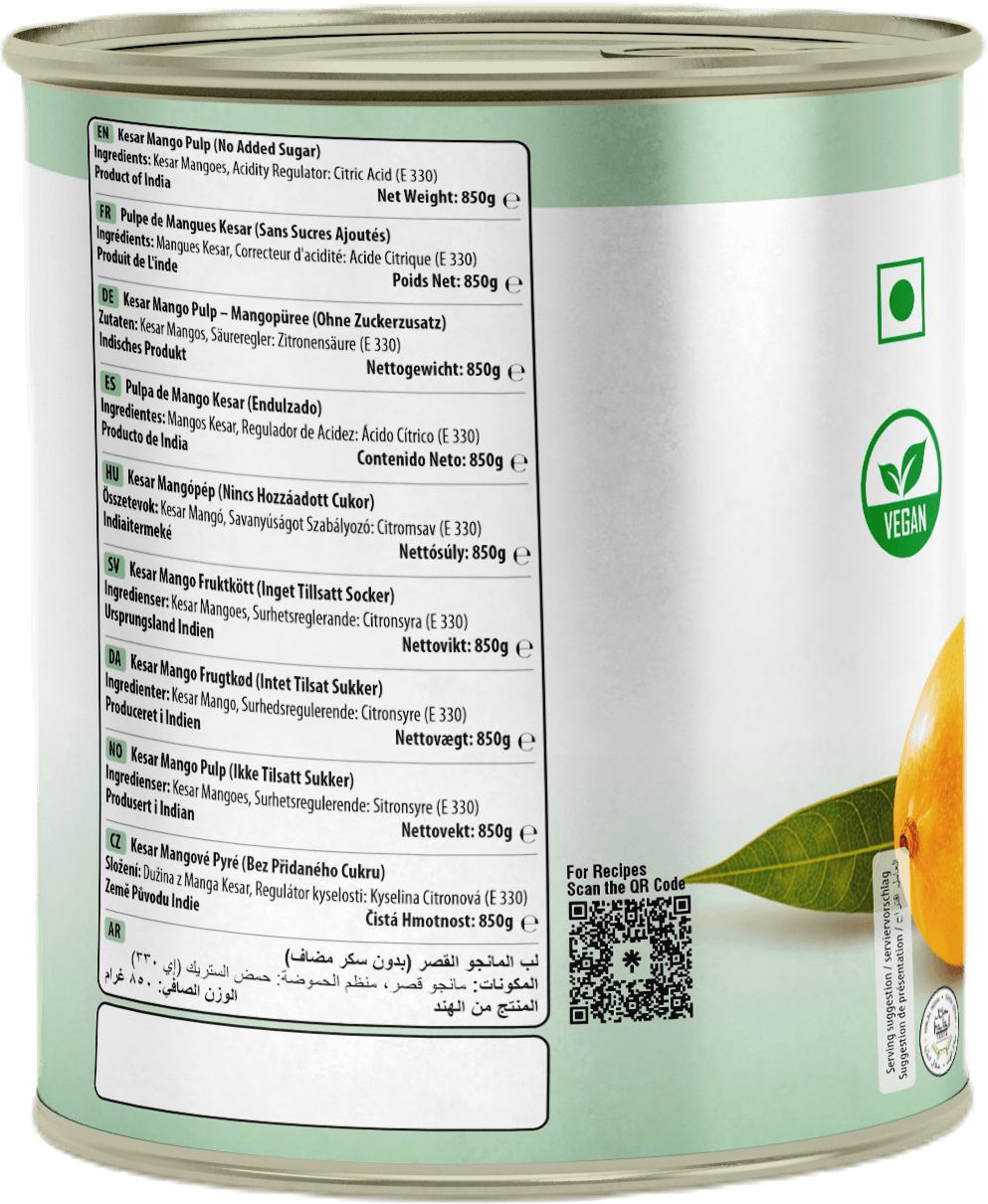 SWAD Kesar Mango Pulp No Added Sugar