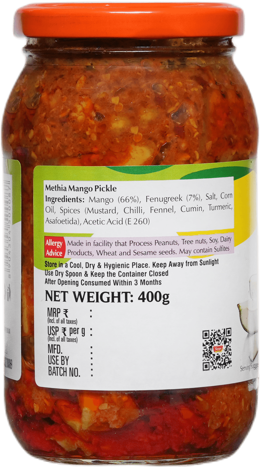 SWAD Methia Mango Pickle 400g
