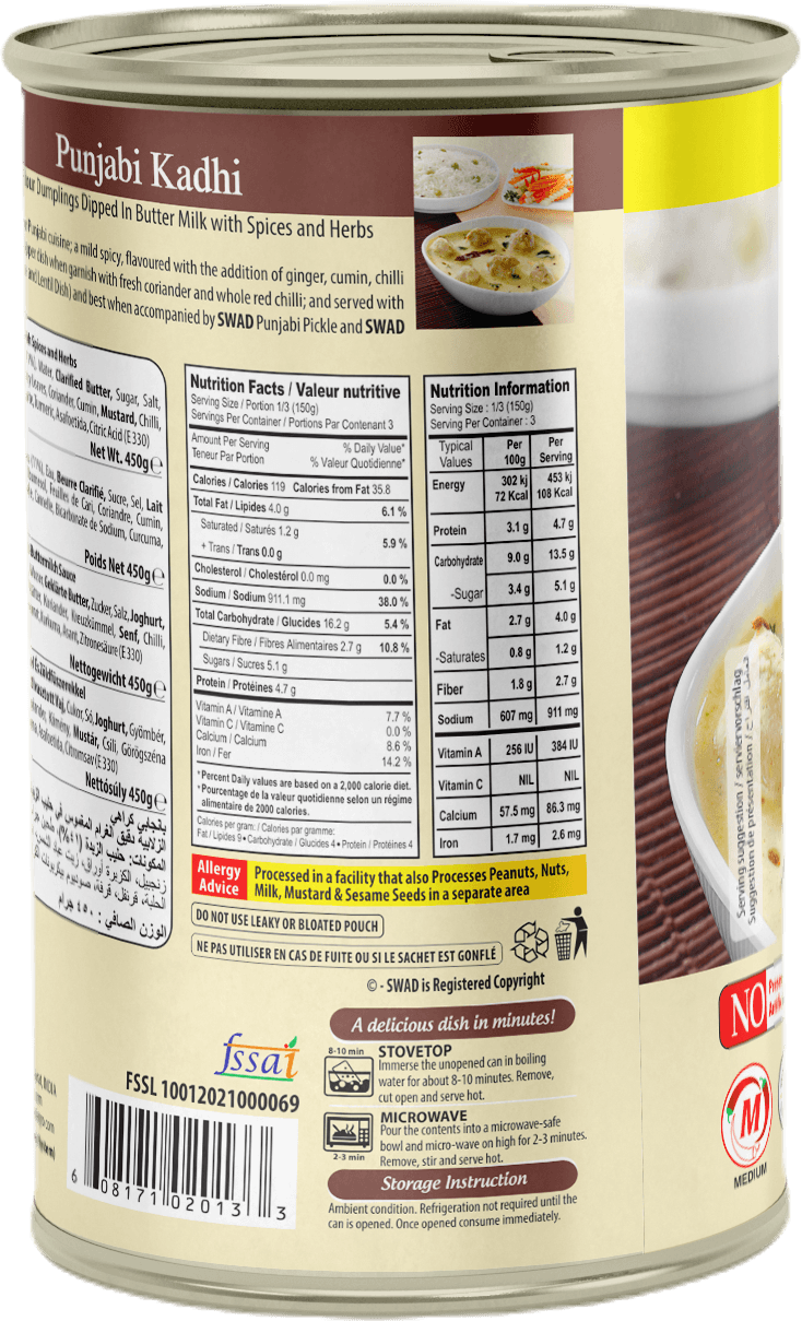SWAD Ready to Eat Punjabi Kadhi 450g