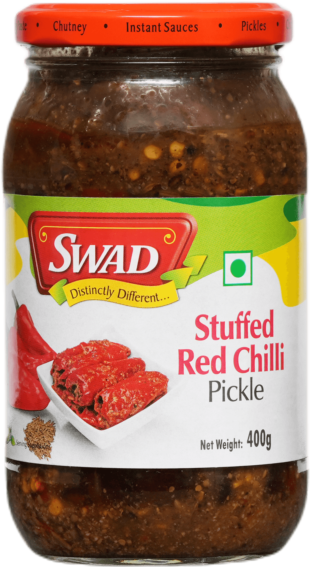 SWAD Stuffed Red Chilli Pickle- 400g
