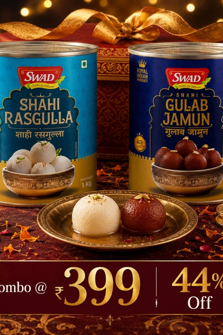 SWAD Combo Pack of Shahi Rasgulla & Gulab Jamun 1kg each