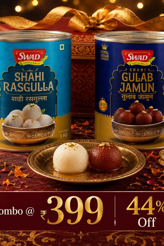 SWAD Combo Pack of Shahi Rasgulla & Gulab Jamun 1kg each