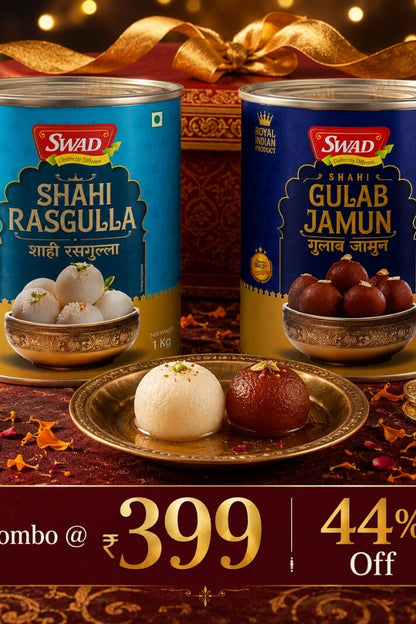 SWAD Combo Pack of Shahi Rasgulla & Gulab Jamun 1kg each