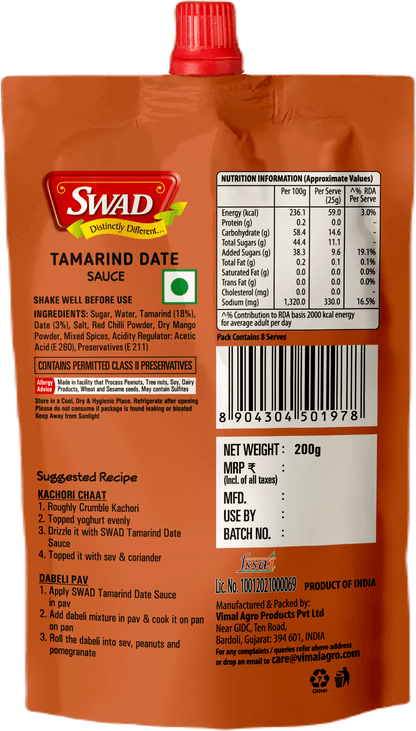 SWAD Tamarind & Date Sauce 200g-Pack of 2