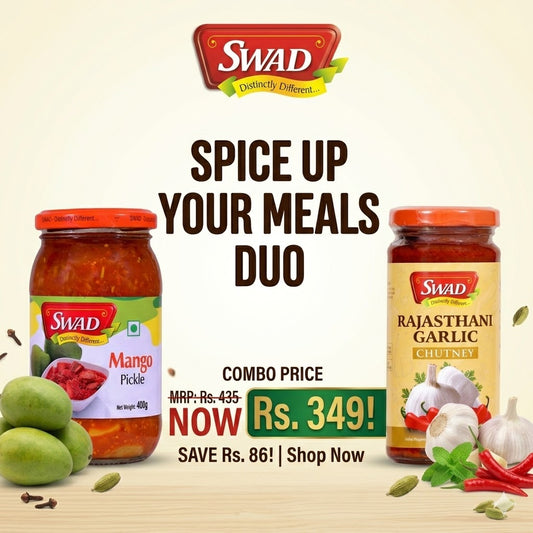Daily Taste starter combo: Mango Pickle 400g & garlic chutney 250g